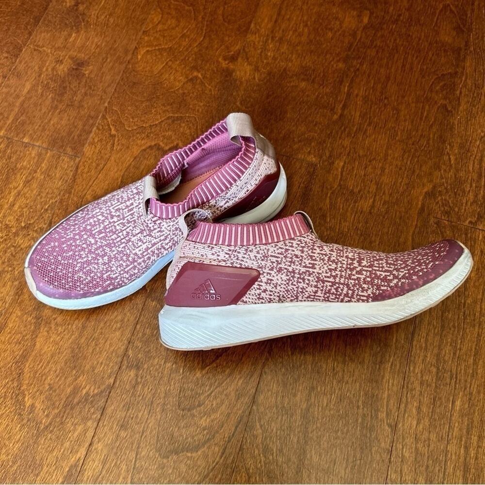 Adidas Cloudfoam Running Shoes, Fit Foam, Dark Rose and Pink, Kids 4.5